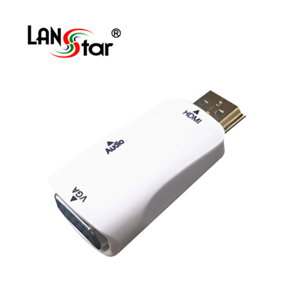 HDMI TO VGA(RGB) + Stereo 컨버터/오디오 지원형 (무전원 / 젠더타입)