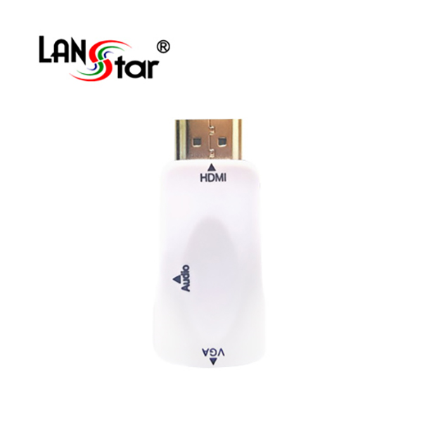 HDMI TO VGA(RGB) + Stereo 컨버터/오디오 지원형 (무전원 / 젠더타입)