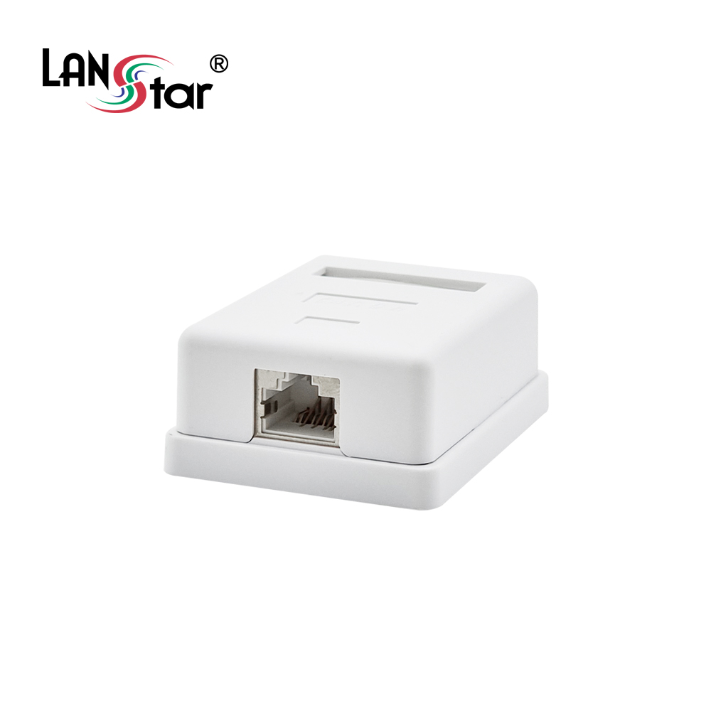 STP Cat.6A 노출형 아울렛 박스, 1포트