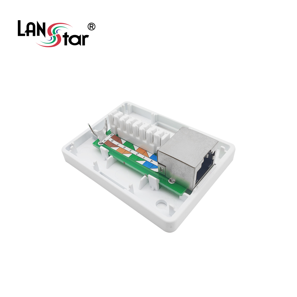 STP Cat.6A 노출형 아울렛 박스, 1포트