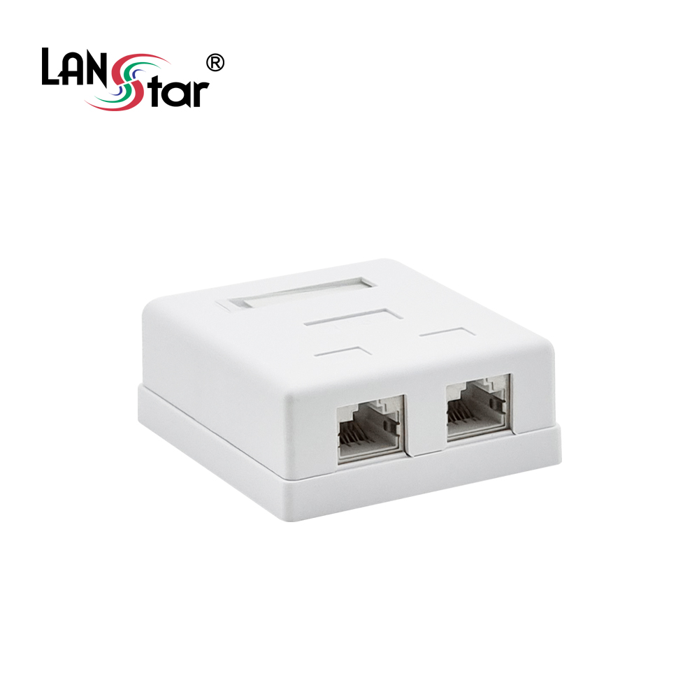 TP Cat.6A 노출형 아울렛 박스, 2포트