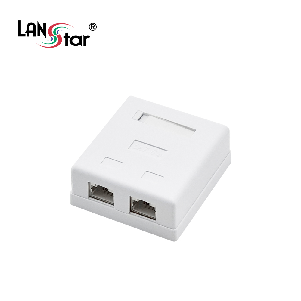 TP Cat.6A 노출형 아울렛 박스, 2포트