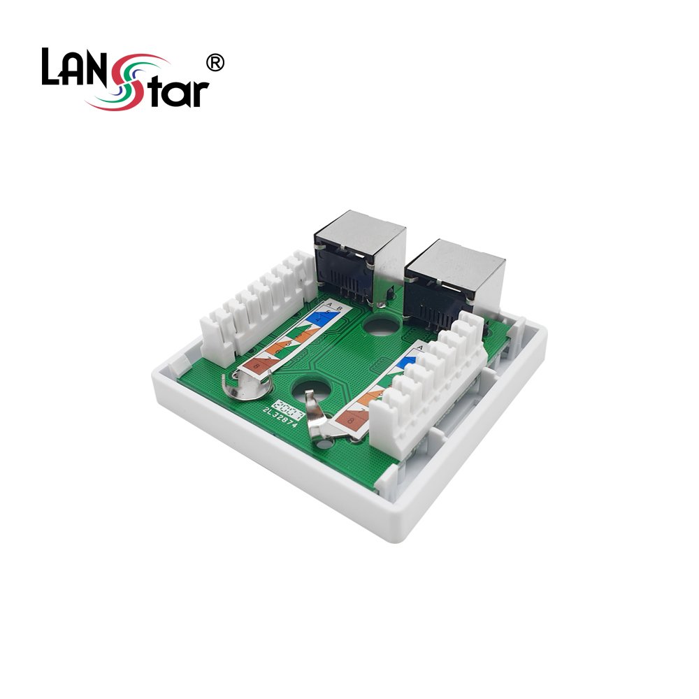 TP Cat.6A 노출형 아울렛 박스, 2포트