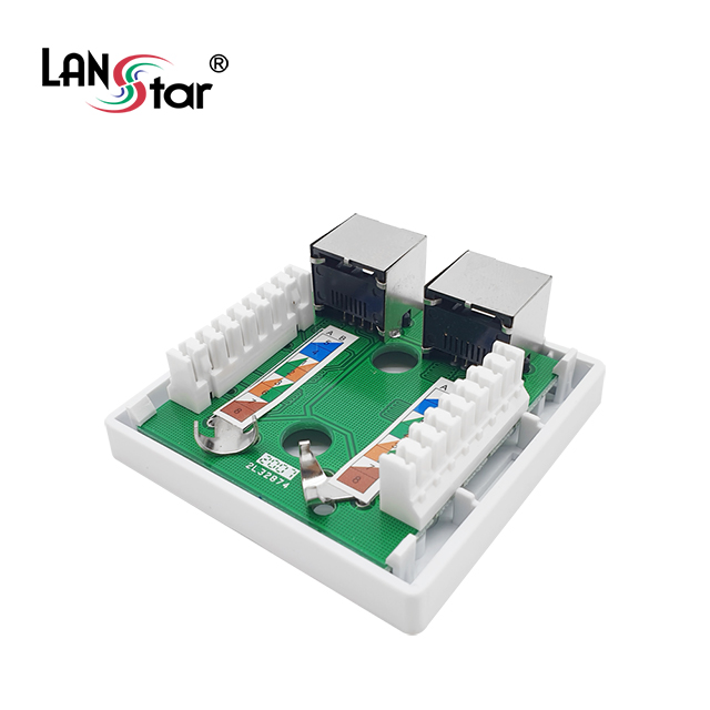STP Cat.5E 노출형 아울렛 박스, 2포트