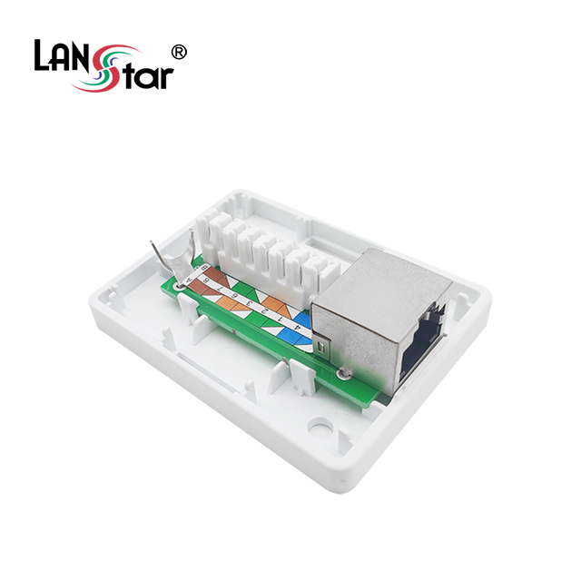 STP Cat.5E 노출형 아울렛 박스, 1포트