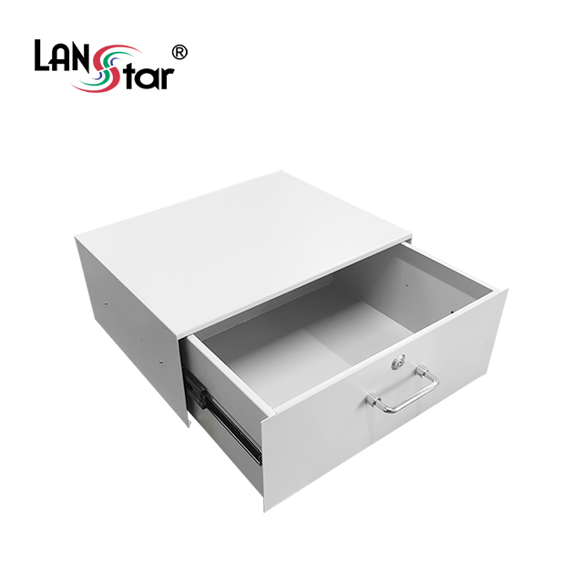 허브랙 슬라이드 서랍장 4U, Ivory [30409]