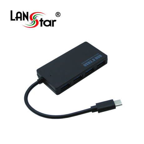 [USB 3.1] HUB, USB 3.1 C/M- USB3.0 4Port, Black