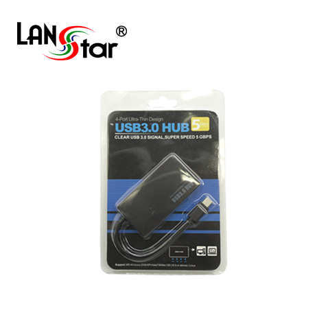 [USB 3.1] HUB, USB 3.1 C/M- USB3.0 4Port, Black