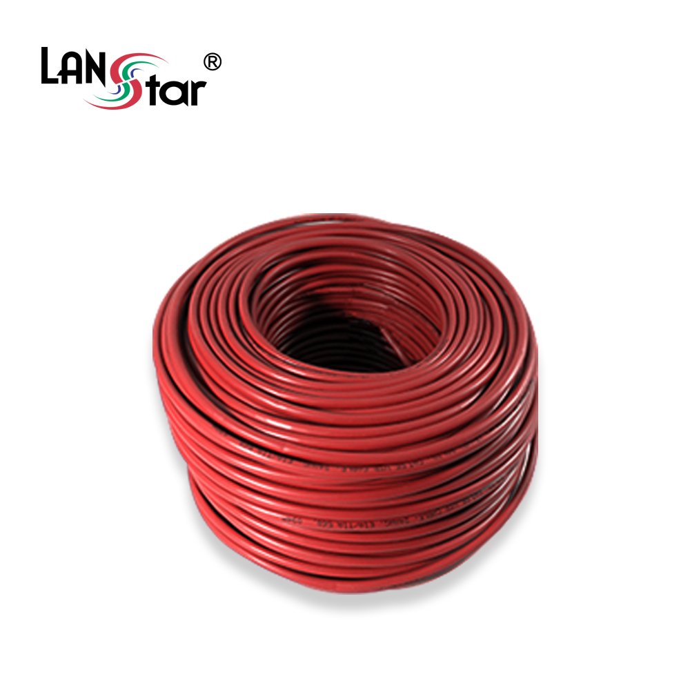 UTP 랜케이블 , CAT.5E, BOX, 100M , Red, 24AWG -RO
