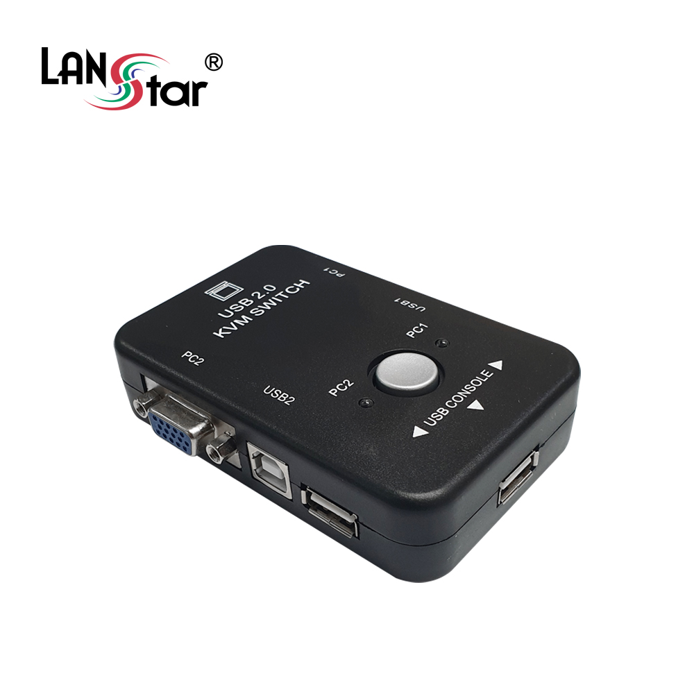 KVM RGB USB 스위치(2:1) , PC 2대 연결 , 3포트 USB 허브