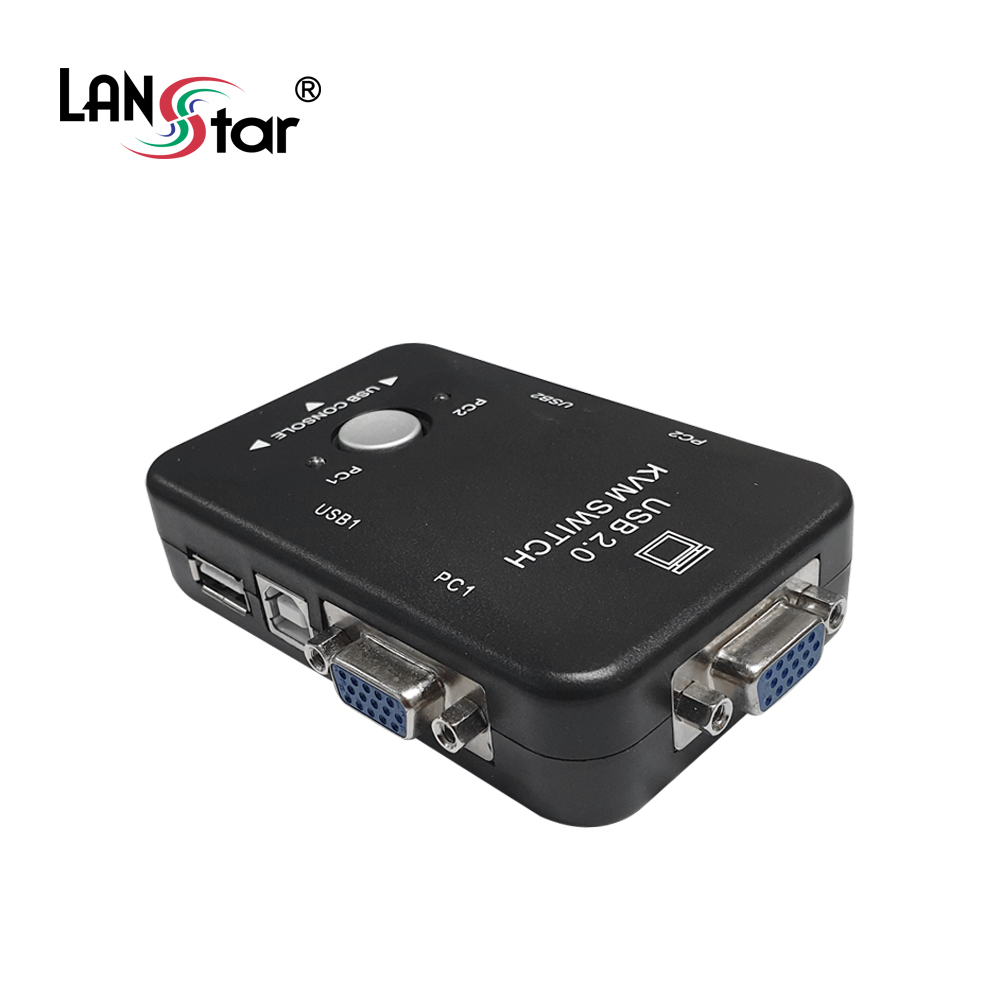 KVM RGB USB 스위치(2:1) , PC 2대 연결 , 3포트 USB 허브