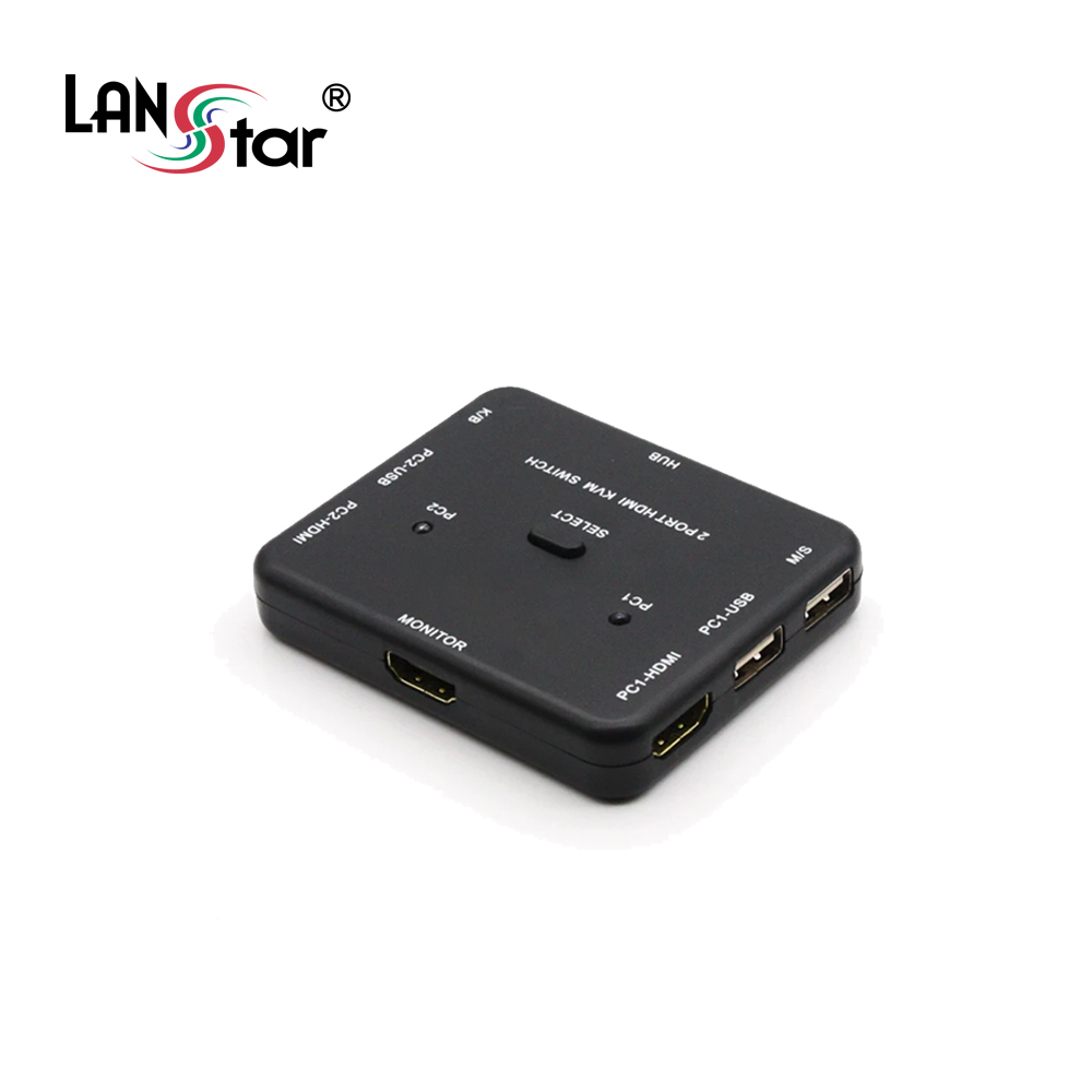 KVM HDMI USB 스위치(2:1) , PC 2대 연결 , 3포트 USB 허브