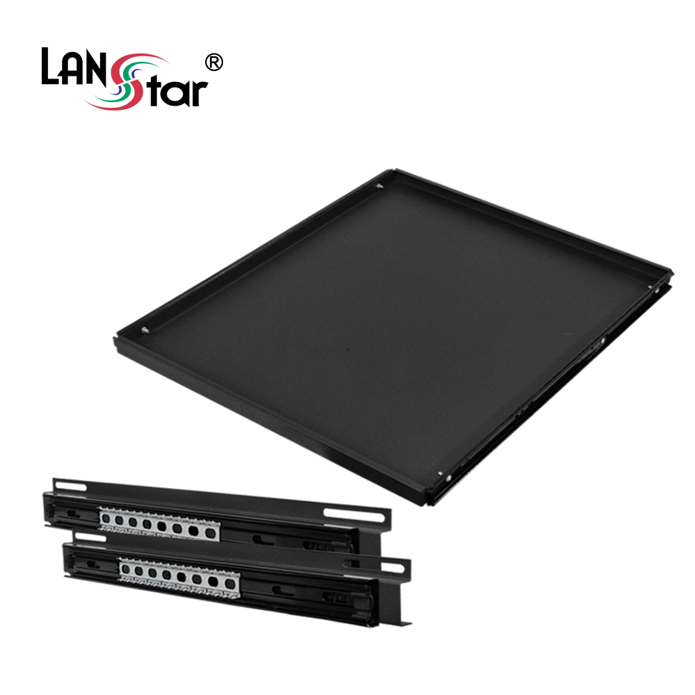 [LANstar] 허브랙 슬라이드 선반 블랙색상 1200HB~2000HB [30464]