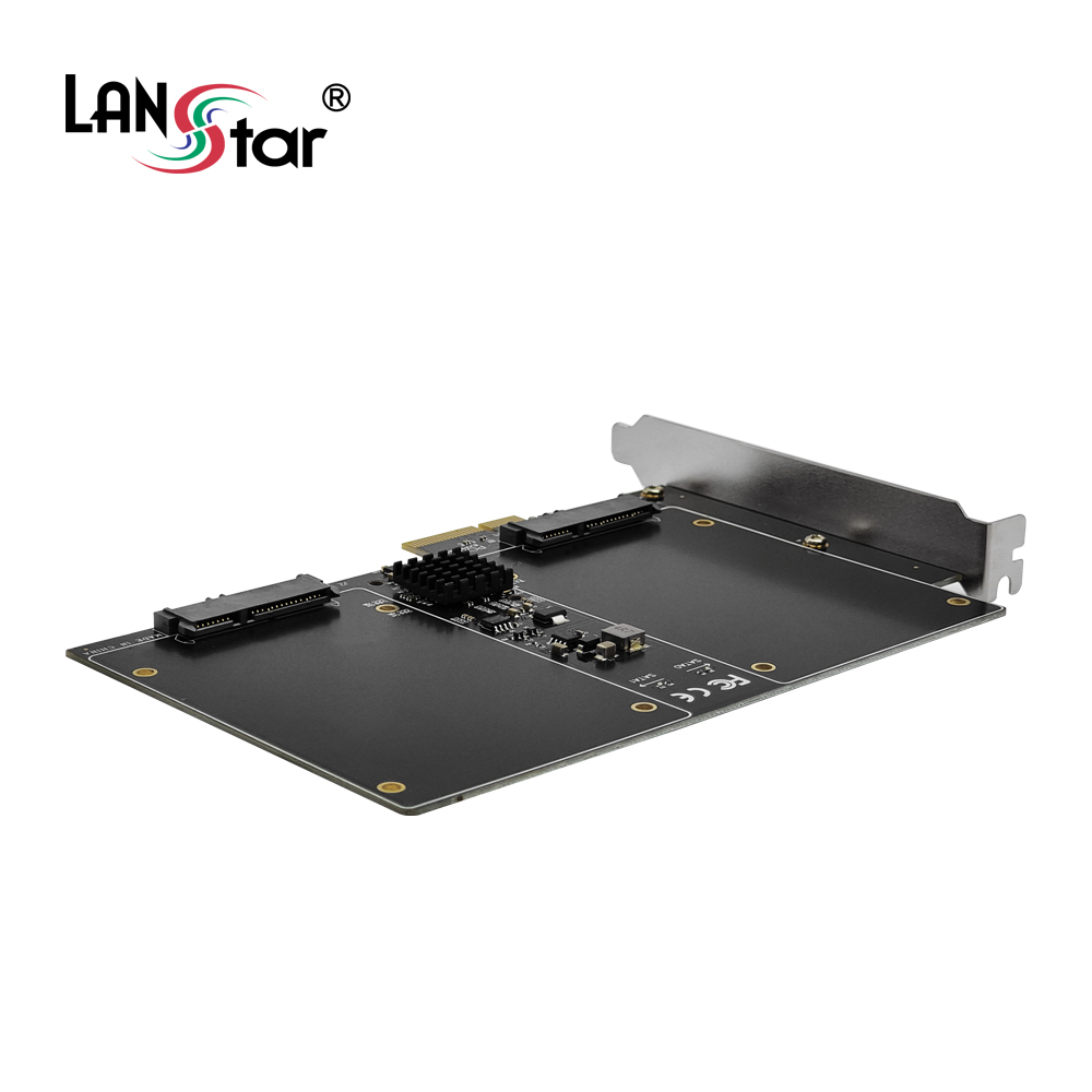 [LANstar] PCIe 2.5 SSD/HDD SATA3.0 카드, 2포트 [30500]