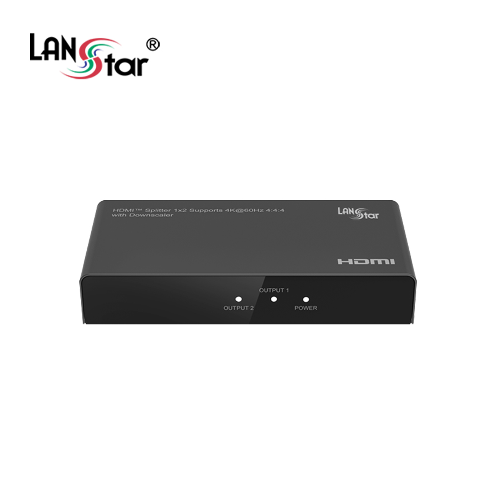 [LANstar] HDMI 1:2 분배기, 4K 60Hz, 다운스케일 지원 [30532]