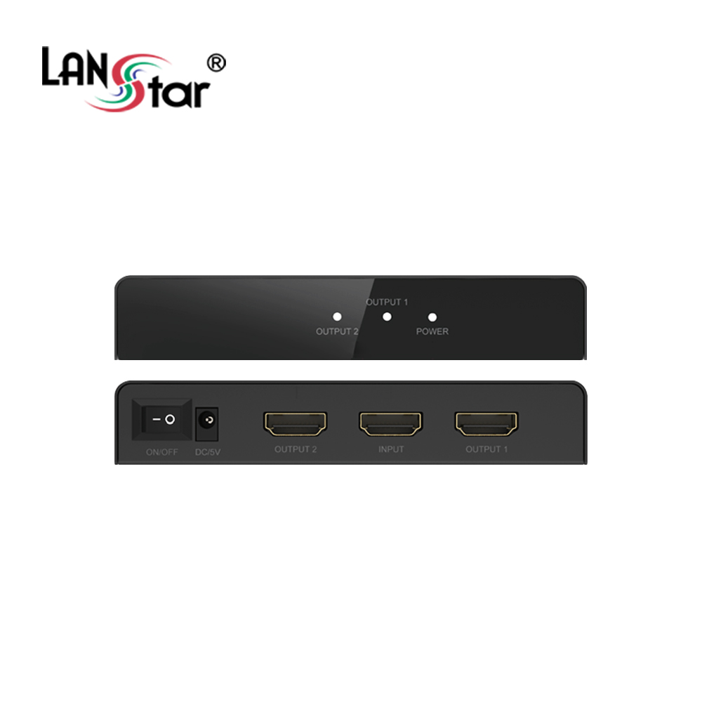 [LANstar] HDMI 1:2 분배기, 4K 60Hz, 다운스케일 지원 [30532]