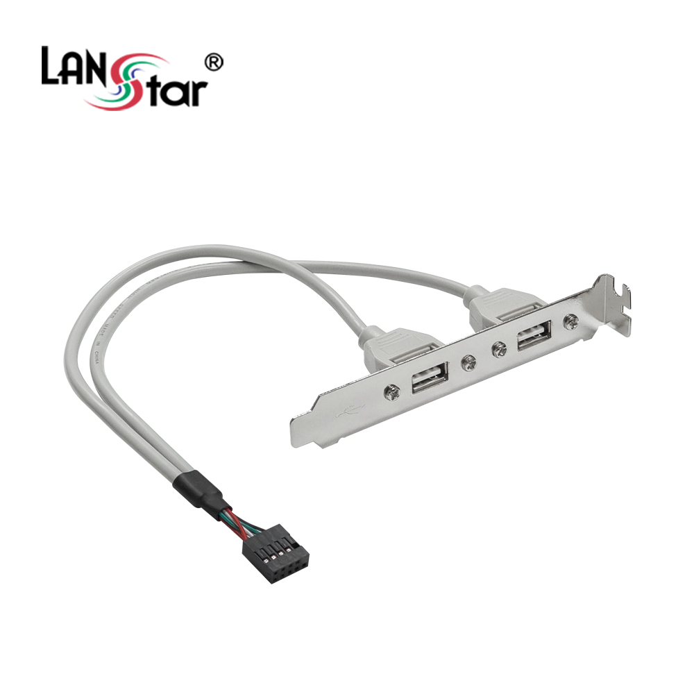 [LANstar] USB2.0 판넬 마운트 케이블, 2PORT [30598]