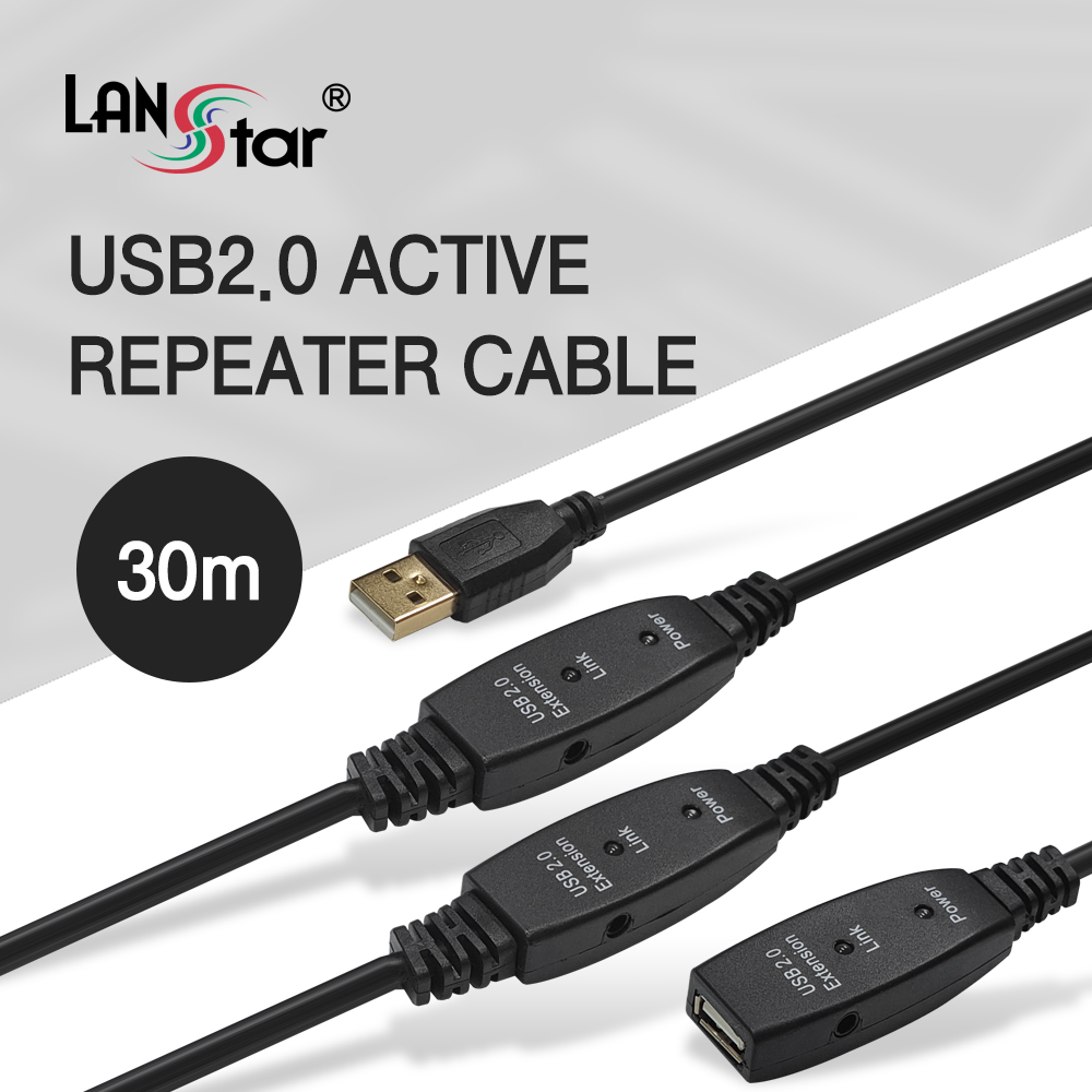 [LANstar] USB2.0 리피터 케이블 30M [30581]