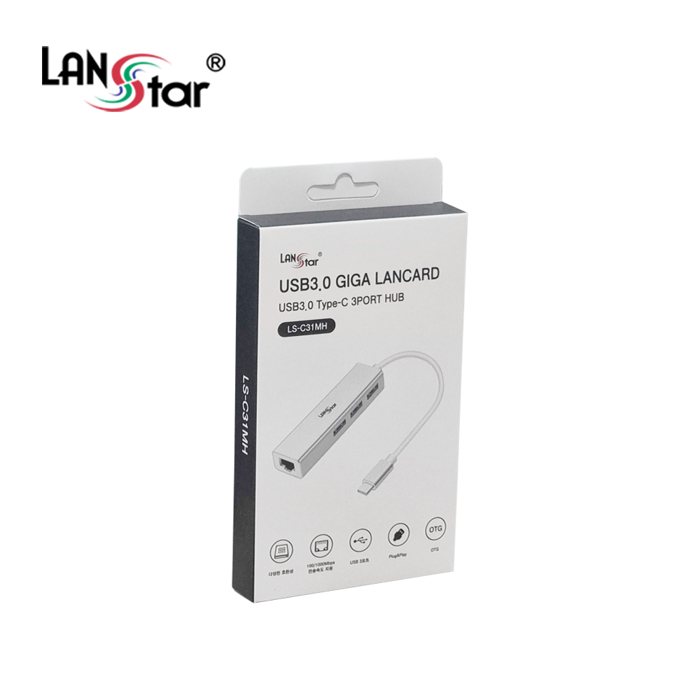 [LANstar] USB3.0 Type C 기가랜카드 허브 [30631]