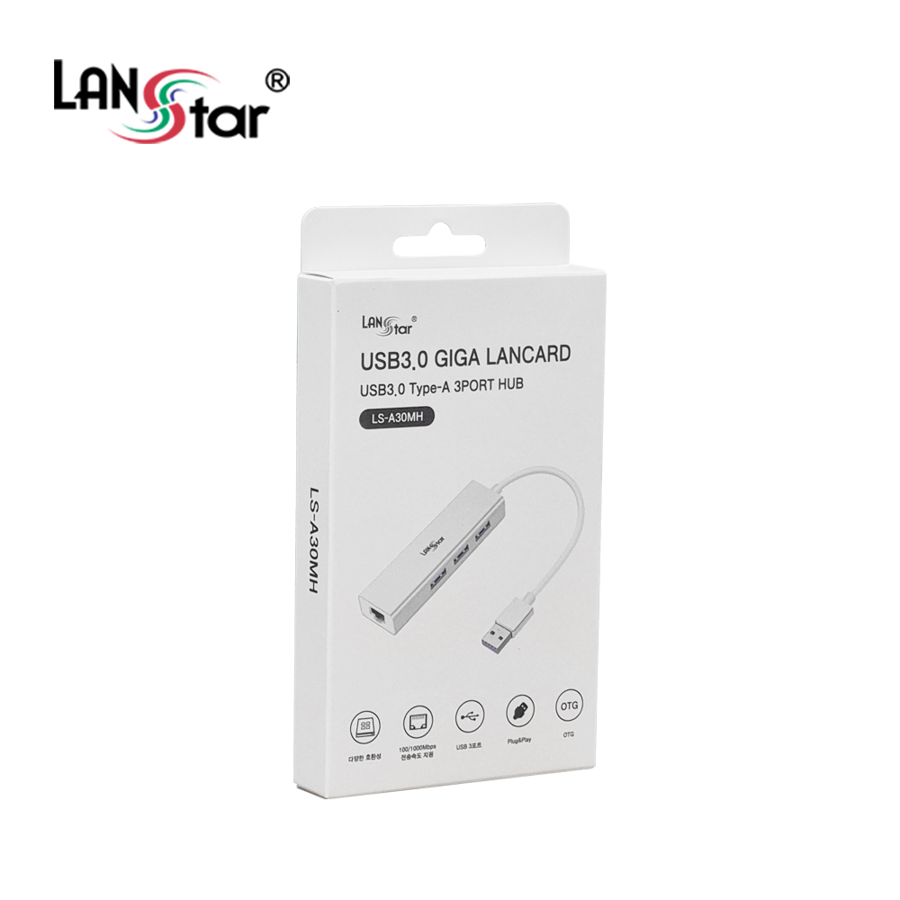 [LANstar] USB3.0 기가랜카드 허브 [30630]
