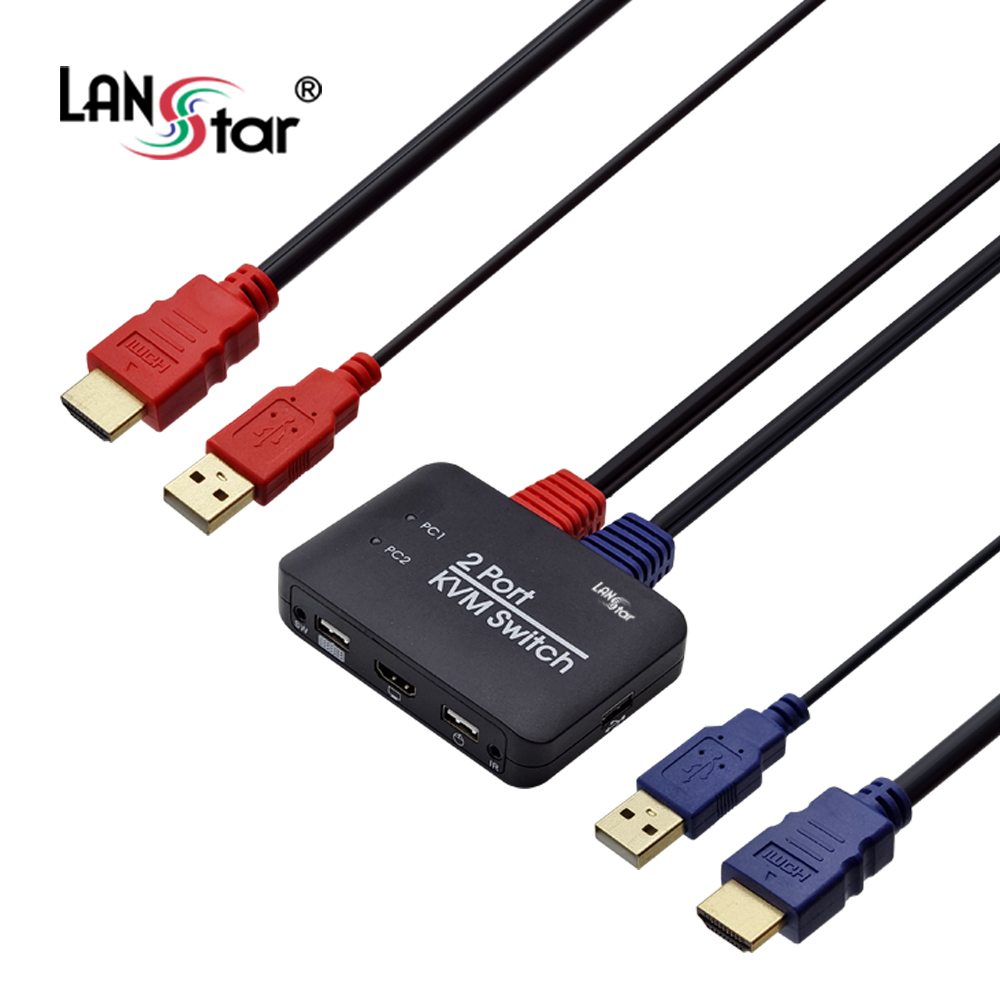 [LANstar] HDMI 2포트 KVM 스위치 [30650]