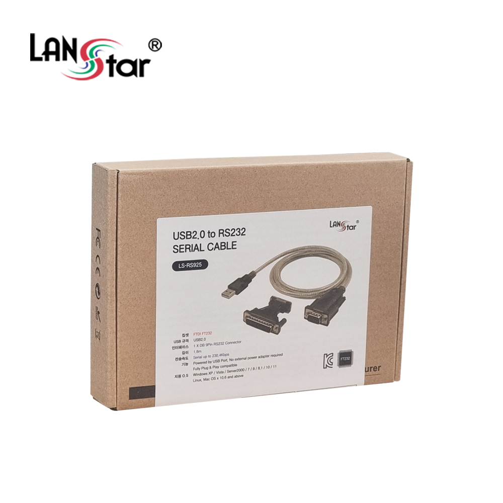 [LANstar] USB2.0 to RS232 시리얼 케이블 [30678] (100개)