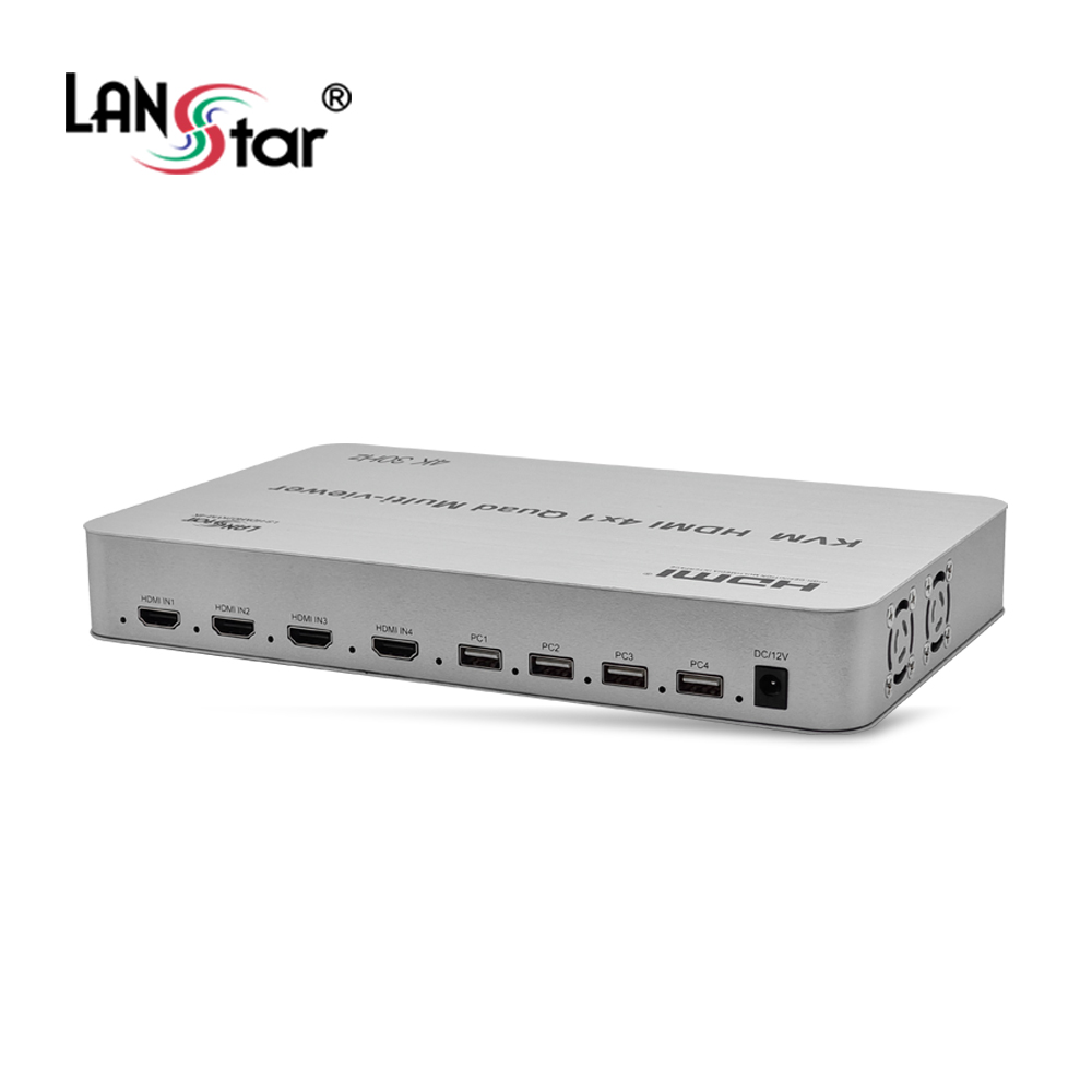 [LANstar] HDMI 4x1 KVM 멀티뷰어 4K해상도 [30707] (5개)
