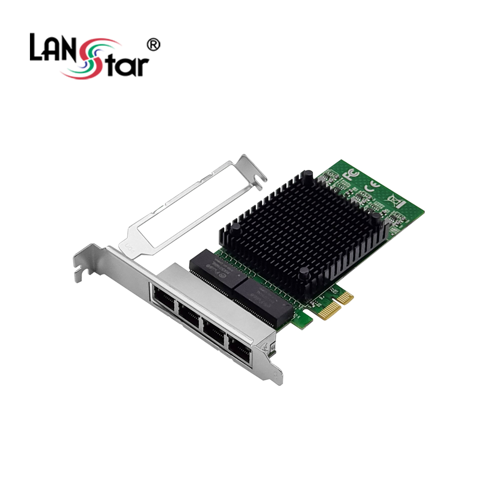 [LANstar] 인텔 4port PCIe 기가 랜 카드, Intel JL82571GB [30714]