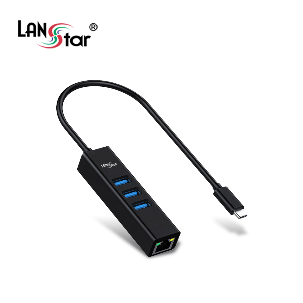 [LANstar] USB 3.0 Type C 기가랜카드 허브 [30681]