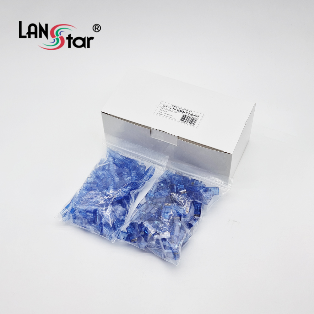 [LANstar] Cat.6 UTP 관통형 EZ 커넥터 , 락부트 포함 (100개입) [30710]