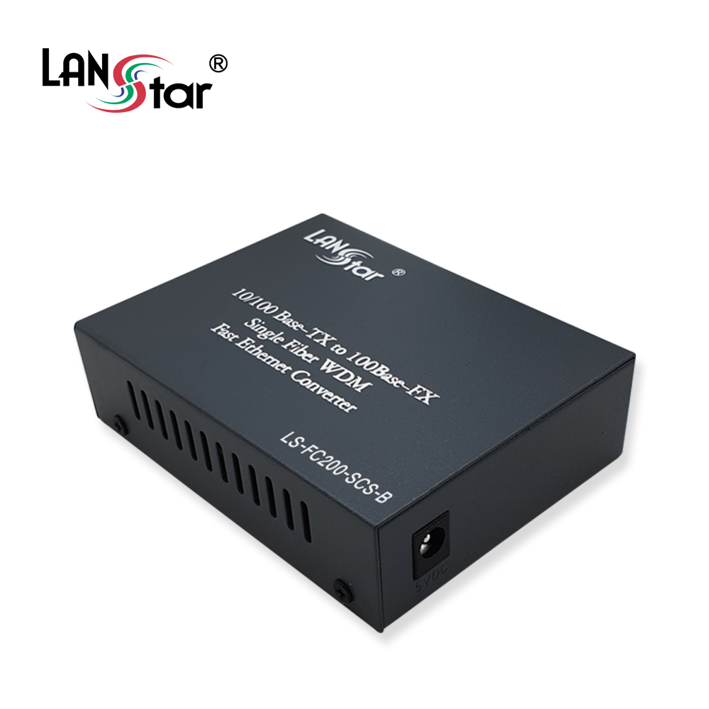 광 미디어 컨버터/광 컨버터, 10/100Mbps 싱글 SC타입, B타입 TX 1550nm/RX 1310nm, 최대 25km