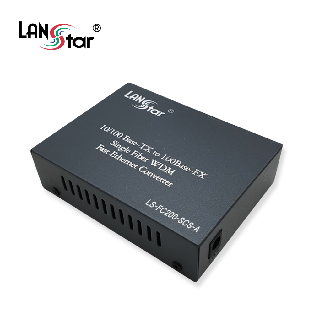 광 미디어 컨버터/광 컨버터, 10/100Mbps 싱글 SC타입, A타입 TX 1310nm/RX 1550nm, 최대 25km