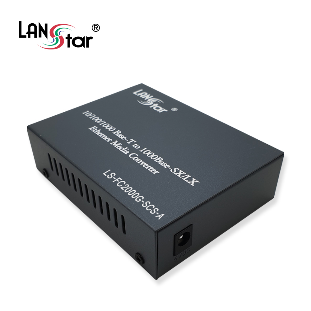 광 미디어 컨버터/광 컨버터, 10/100/1000Mbps 싱글 SC타입, A타입 TX 1310nm/RX 1550nm, 최대 25km