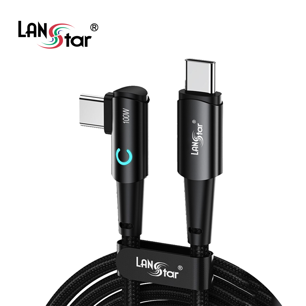 USB Type C 100W 고속충전 케이블 90도,ㄱ자꺽임 2M