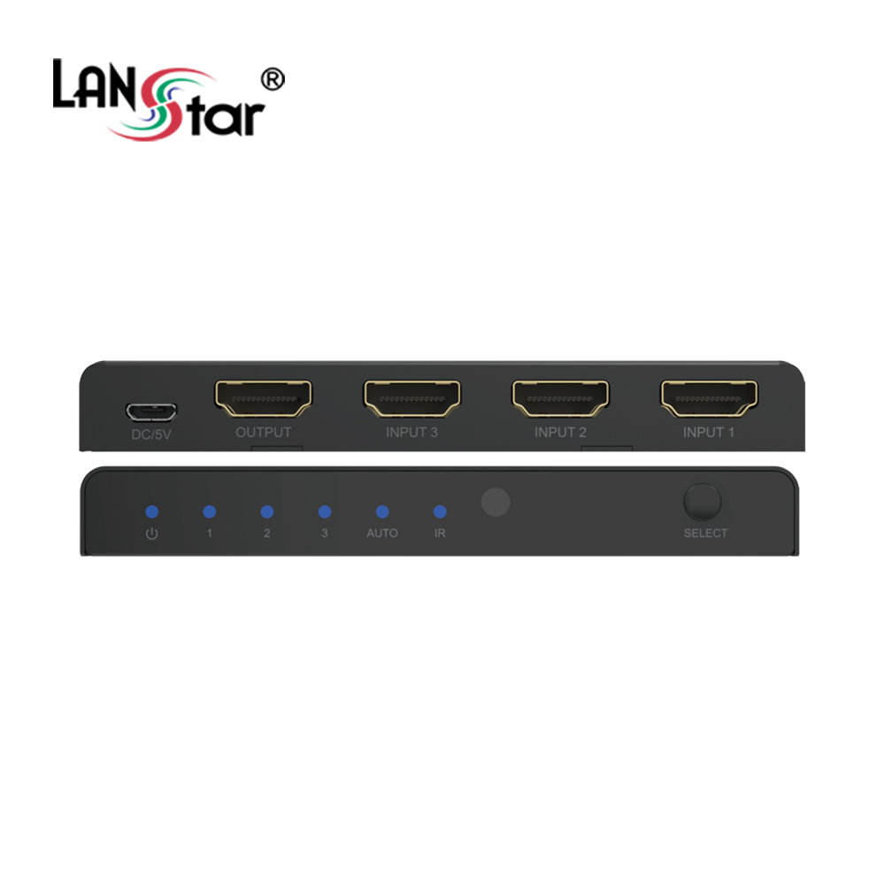 [LANstar] 3:1 HDMI 2.0 선택기 [30738]