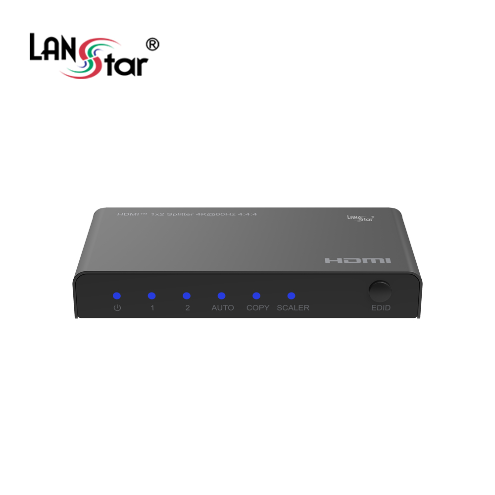 [LANstar] 1:2 HDMI 2.0 분배기, 다운스케일 기능 [30736]