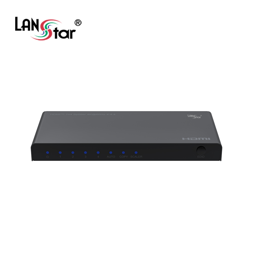 [LANstar] 1:4 HDMI 2.0 분배기, 다운스케일 기능 [30737]