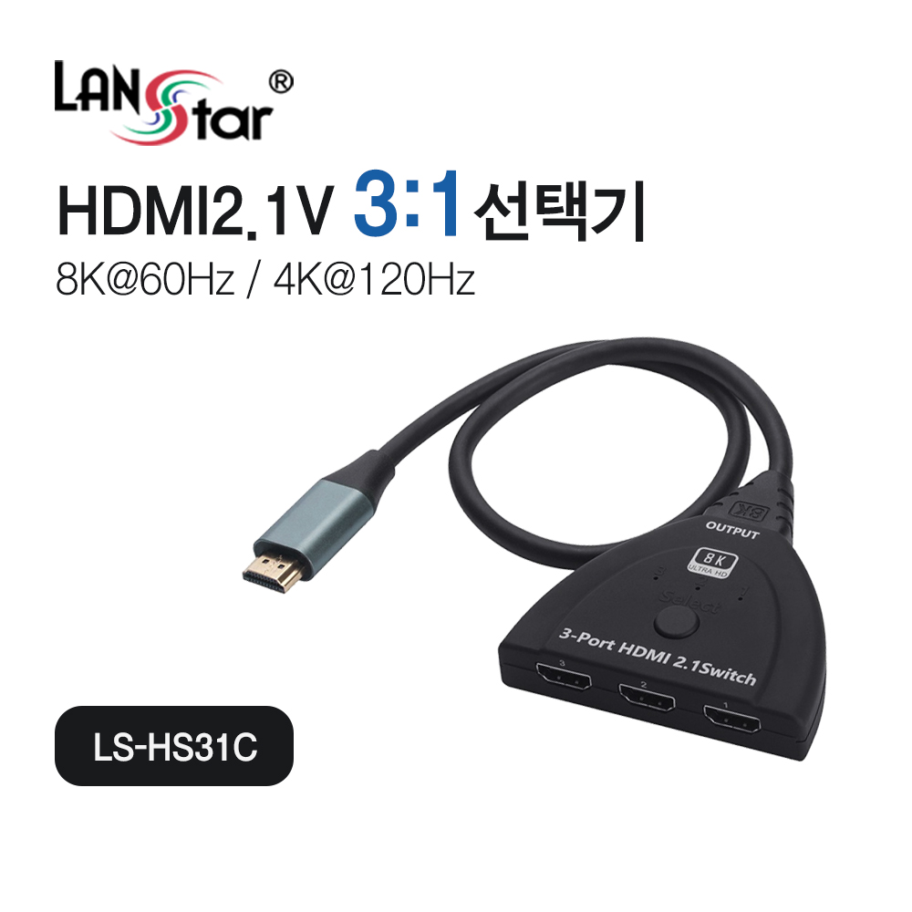 HDMI 3:1 선택기, HDMI2.1버전 케이블 타입