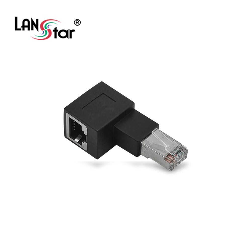 [LANstar] RJ45 랜 연장 90도 꺾임 젠더, 우향 [30696]