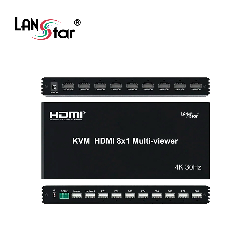 8x1 KVM HDMI멀티뷰어 화면분할기