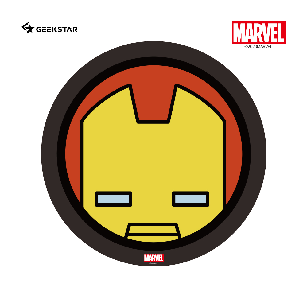 마블 카와이 단패드 아이언맨 원형 마우스 패드 페브릭 재질
