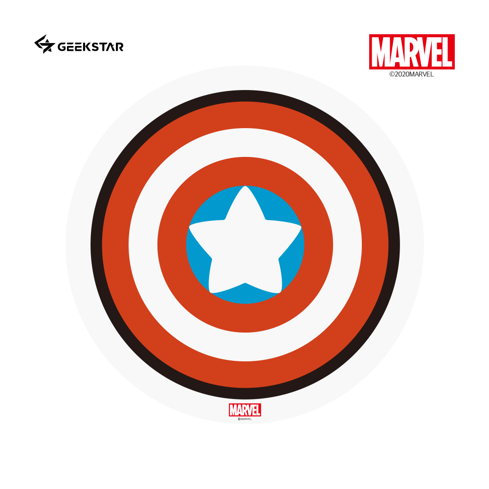 마블 카와이 단패드 캡틴아메리카 원형 마우스 패드 페브릭 재질