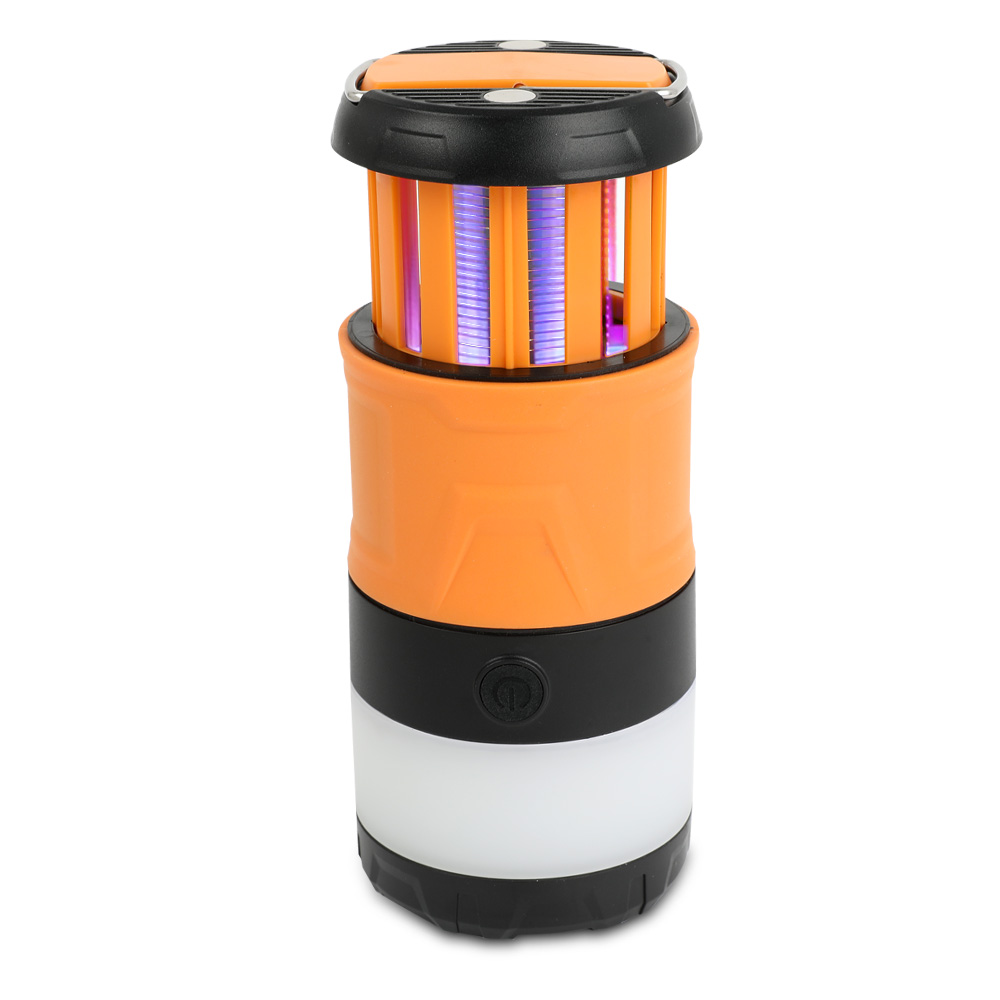 캠핑렌턴 충전식 3IN1 손전등 조명등 UV LED 모기 퇴치기 색상렌덤 EC-C1