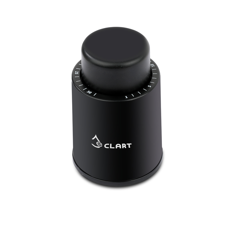 와인 스토퍼 플라스틱제질 진공 밀폐 날짜표시 다이얼 BLACK EC-W2