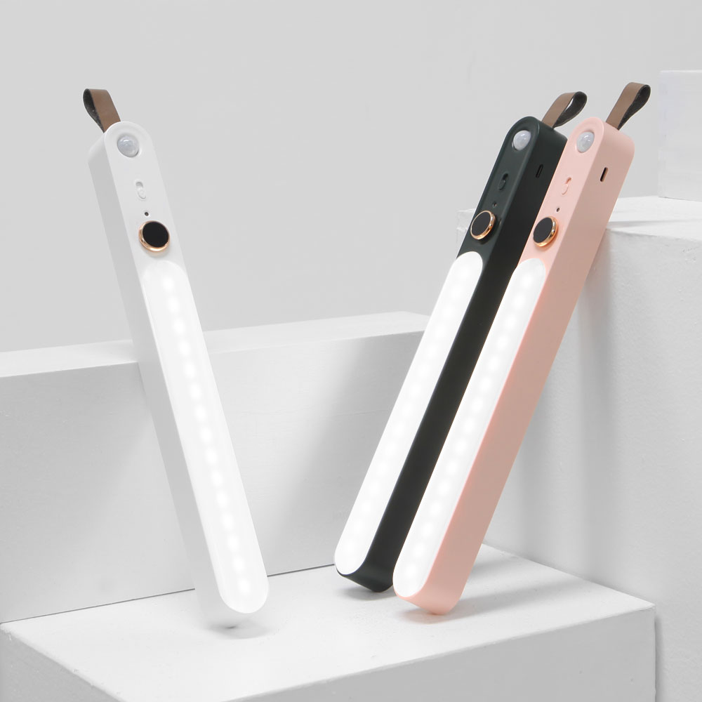 동작 감지 센서등 화이트 이동식 자석 USB 충전 모션감지 캠핑 낚시 자동차 LED-B1W