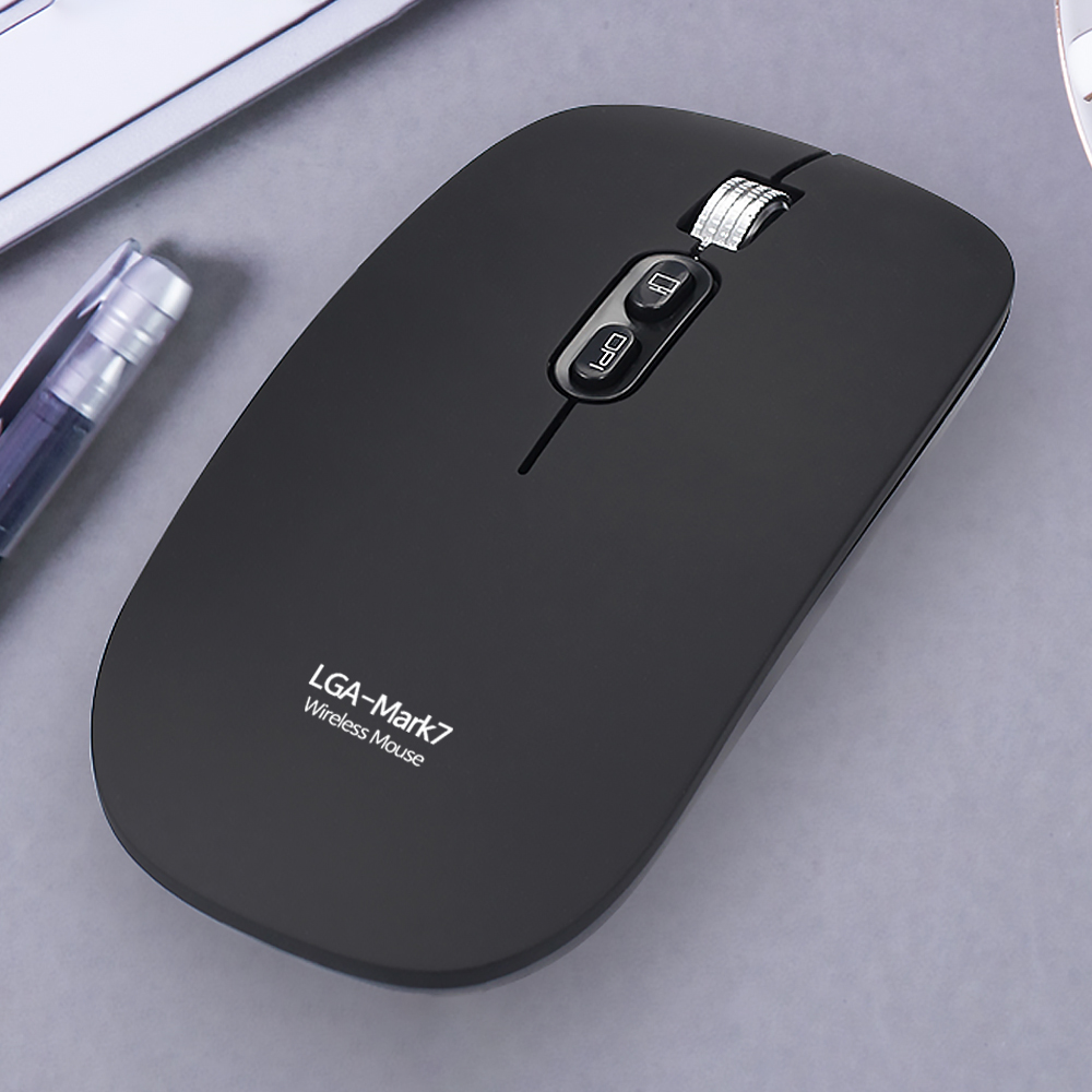 FOR LG LGA-MARK7 충전식 무선 무소음 마우스(블랙)