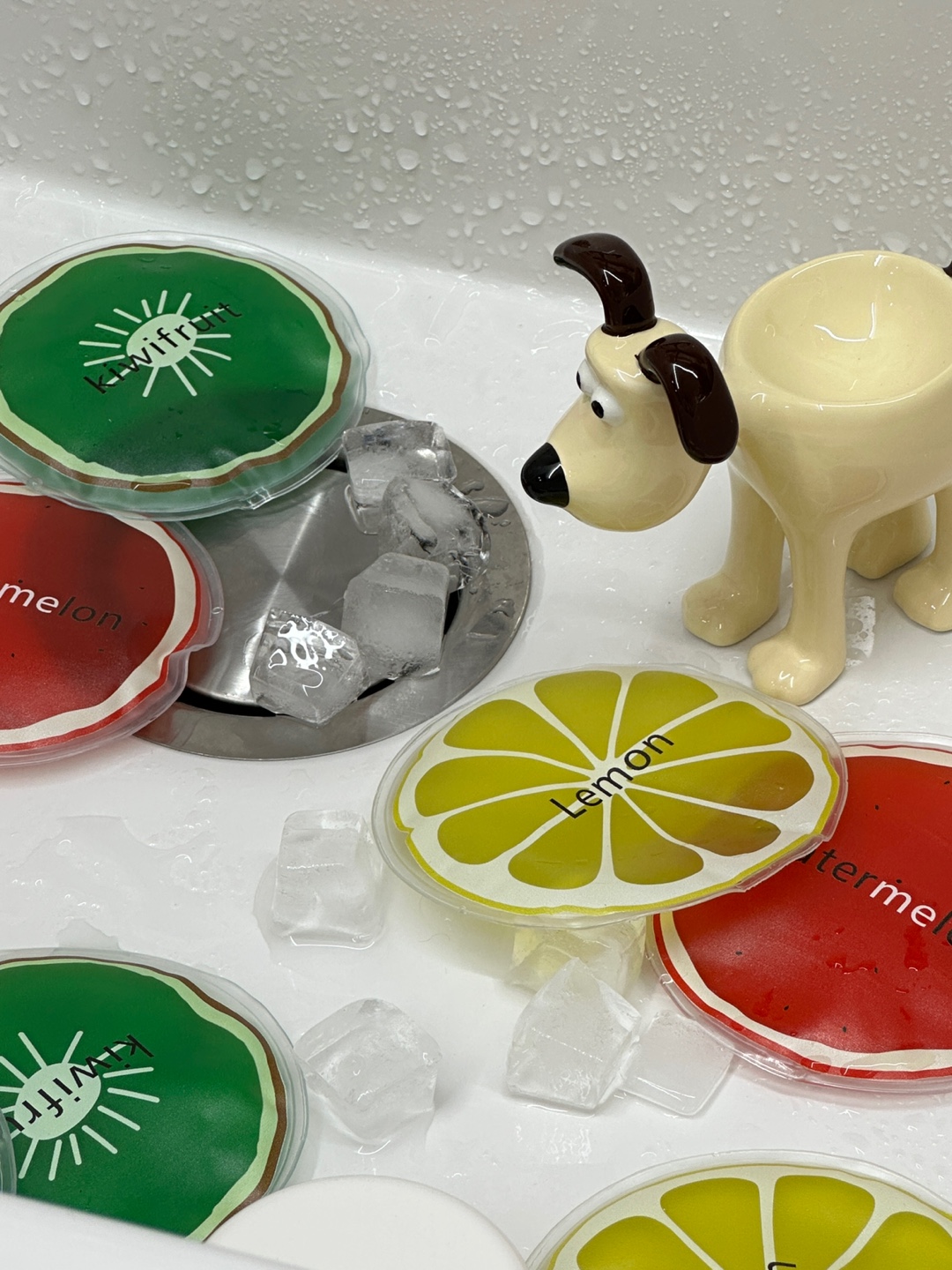 아이스 쿨링 과일 냉찜질 팩 부은눈 마사지 레몬 키위 수박 랜덤 발송