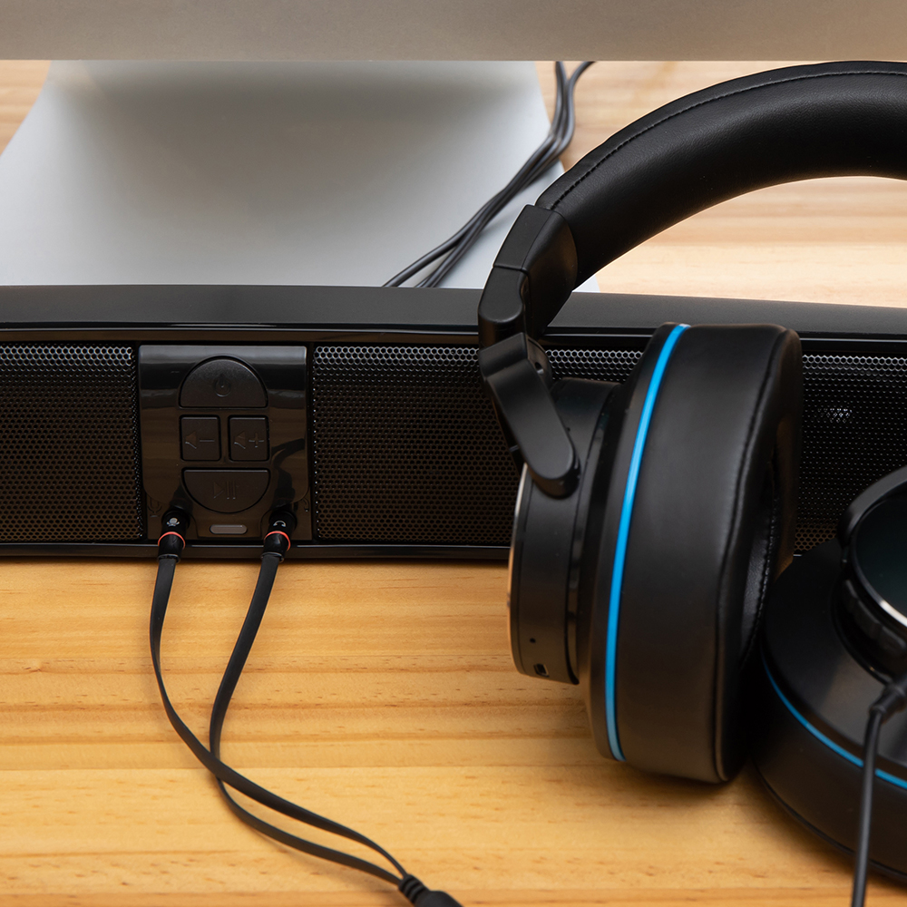 커브드 사운드바 블루투스 지원 스테레오 USB 전원