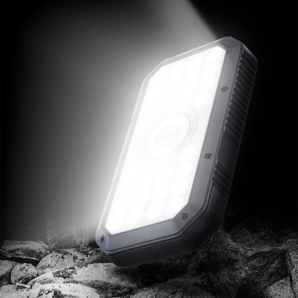 [GOSARI]무선충전 솔라 LED램프 보조배터리