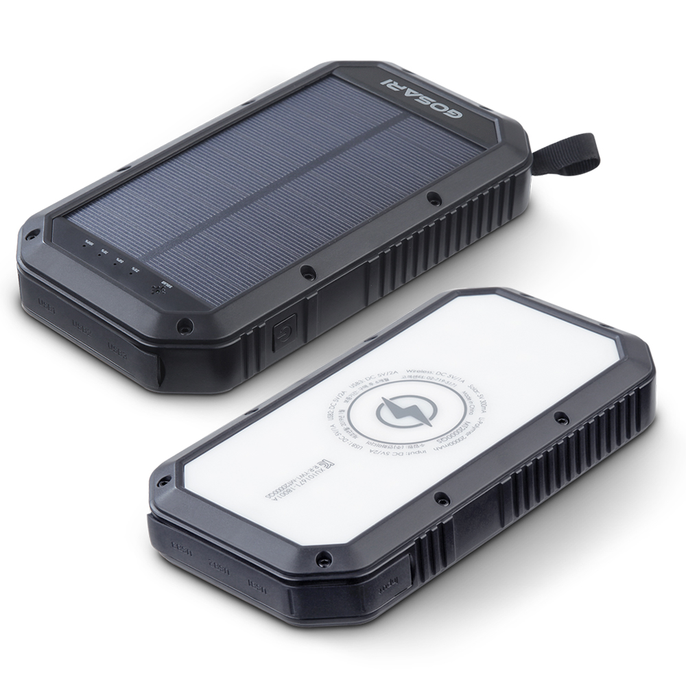 [GOSARI]무선충전 솔라 LED램프 보조배터리